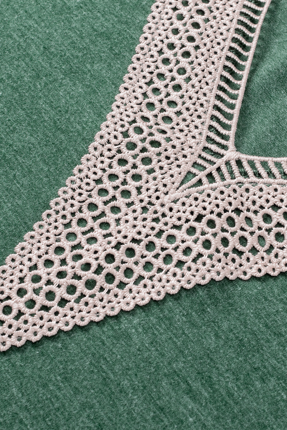 Elegant Blackish Green Embroidered V Neck Plus Size Blouse