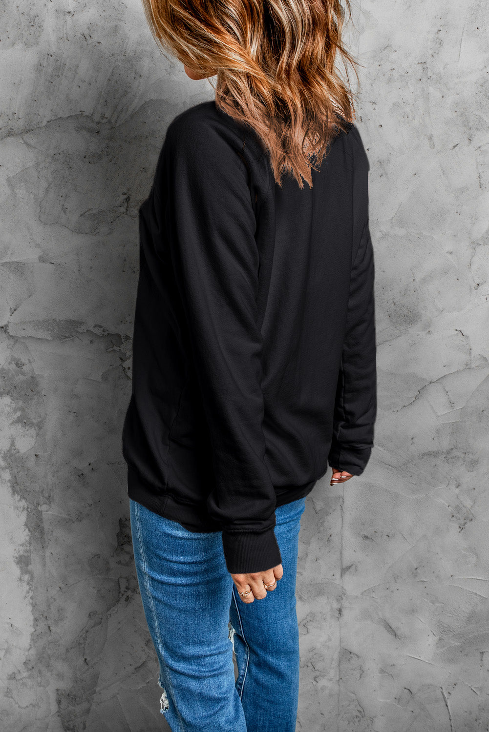 black graphic sweatshirt