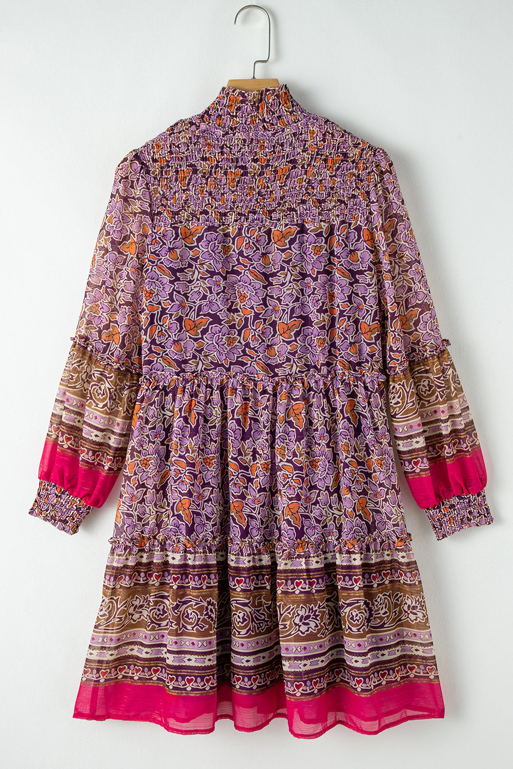 puff sleeve floral dress