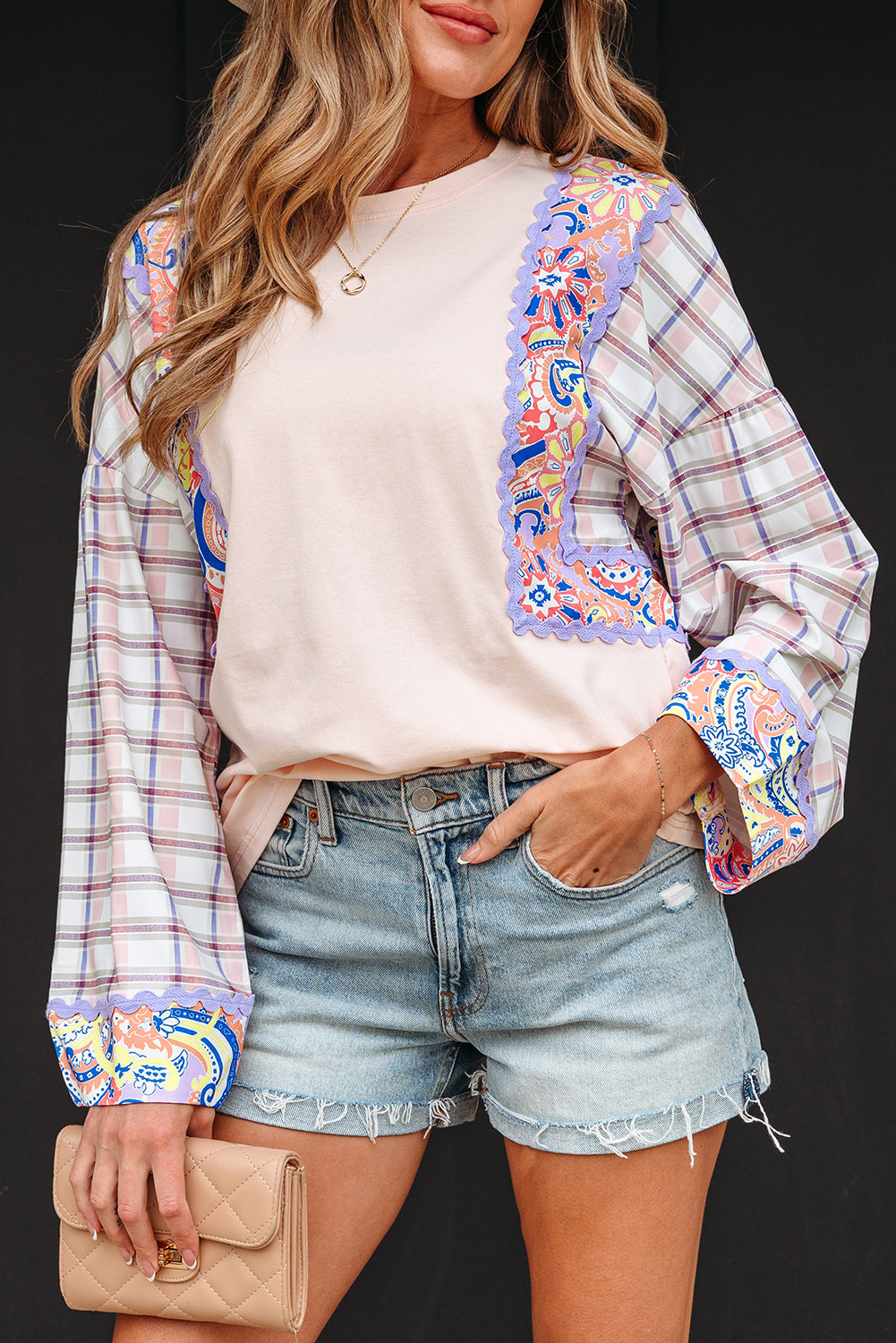 patchwork blouse