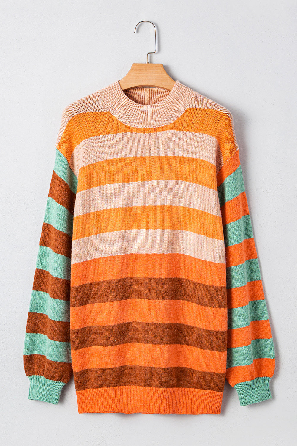 stripe color block sweater