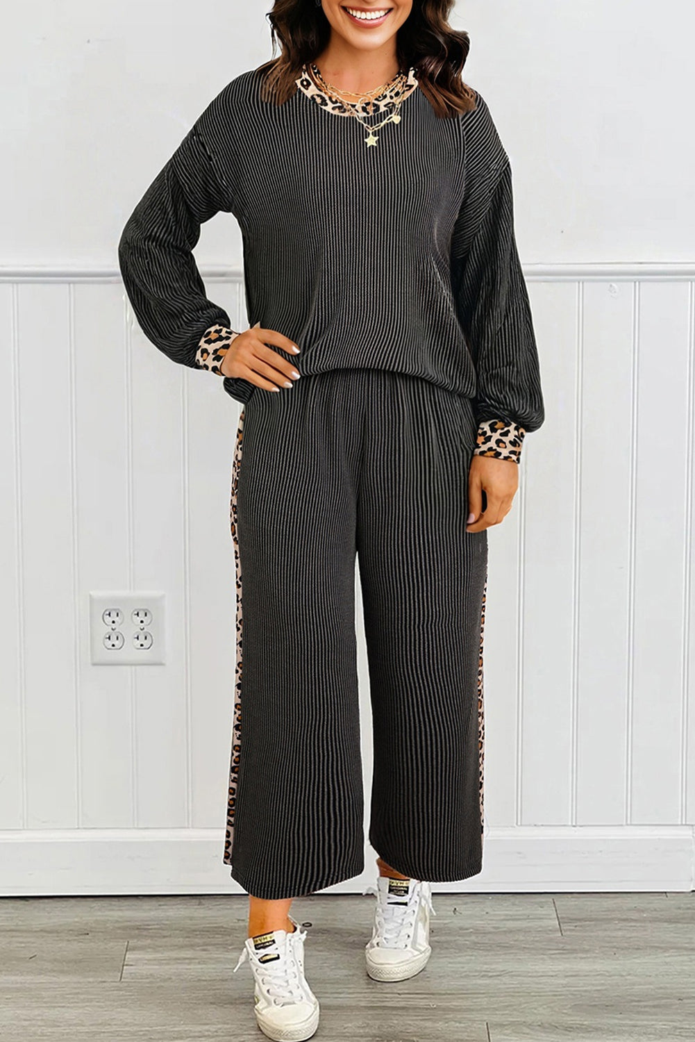 ribbed pant set