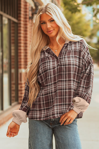 plaid blouse