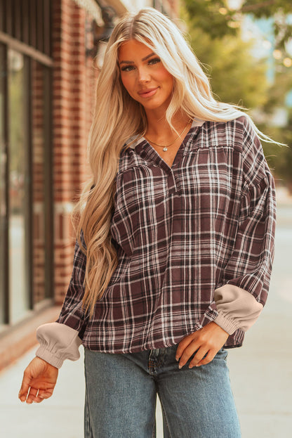 plaid blouse