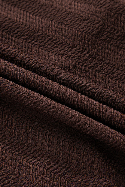 textured knit long sleeve top