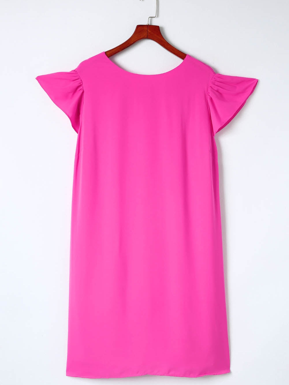 Rose Plus Size Ruffle Sleeve Mini Dress