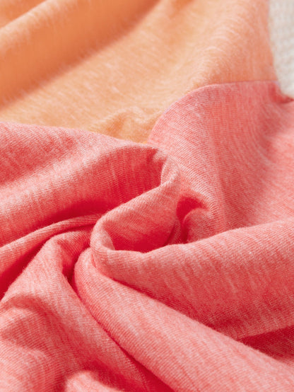 Colorblock Waffle Knit Tee for Plus Size Women