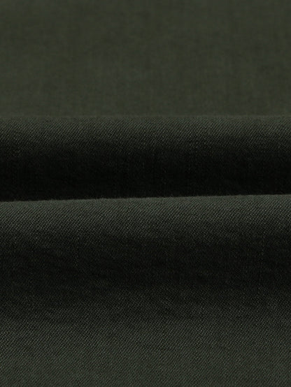 Green Casual Denim Shirt with Boyfriend Style