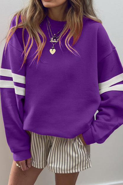 varsity striped sweatshirt