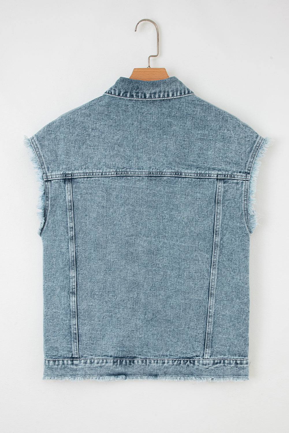 frayed denim vest
