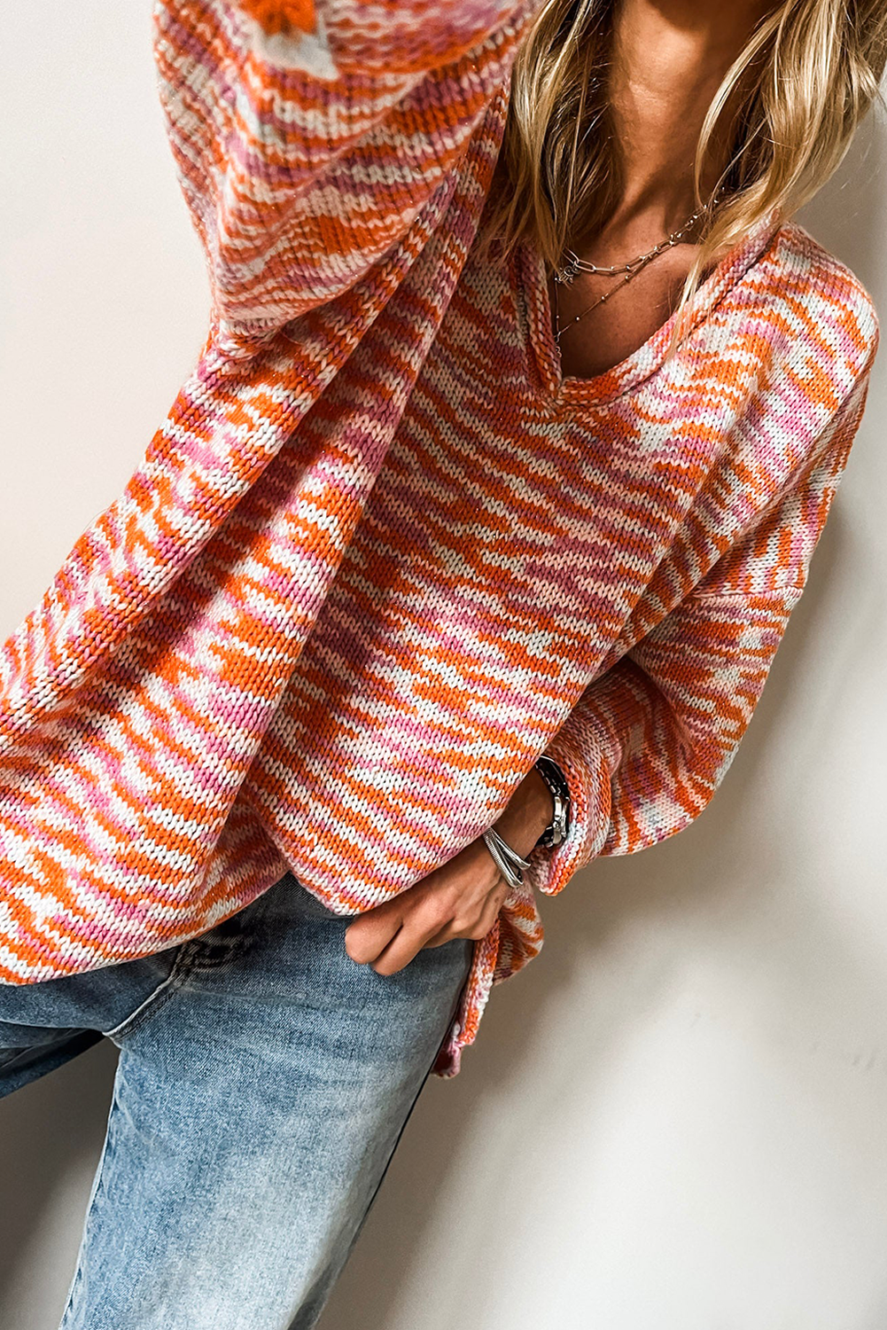 abstract print sweater