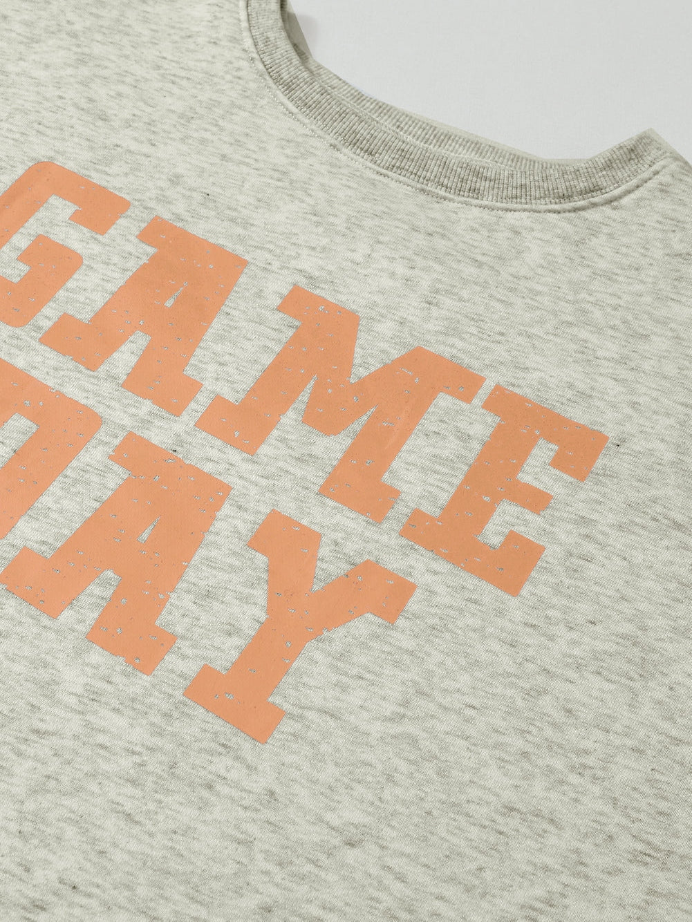 Game Day Sequin Grapefruit Orange Graphic Sweatshirt