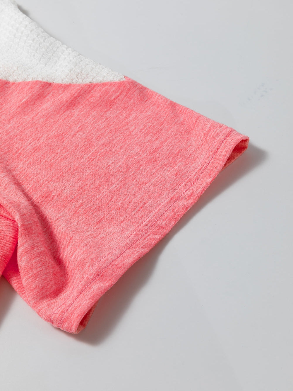 Colorblock Waffle Knit Tee for Plus Size Women