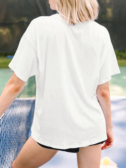 Baseball Mama Graphic Tee in White with Multi Color Print