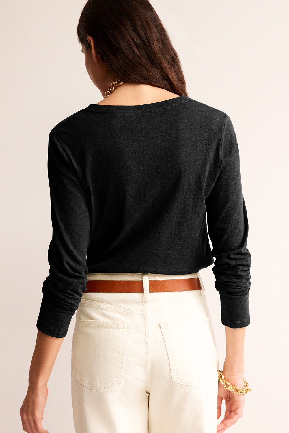 black long sleeve top