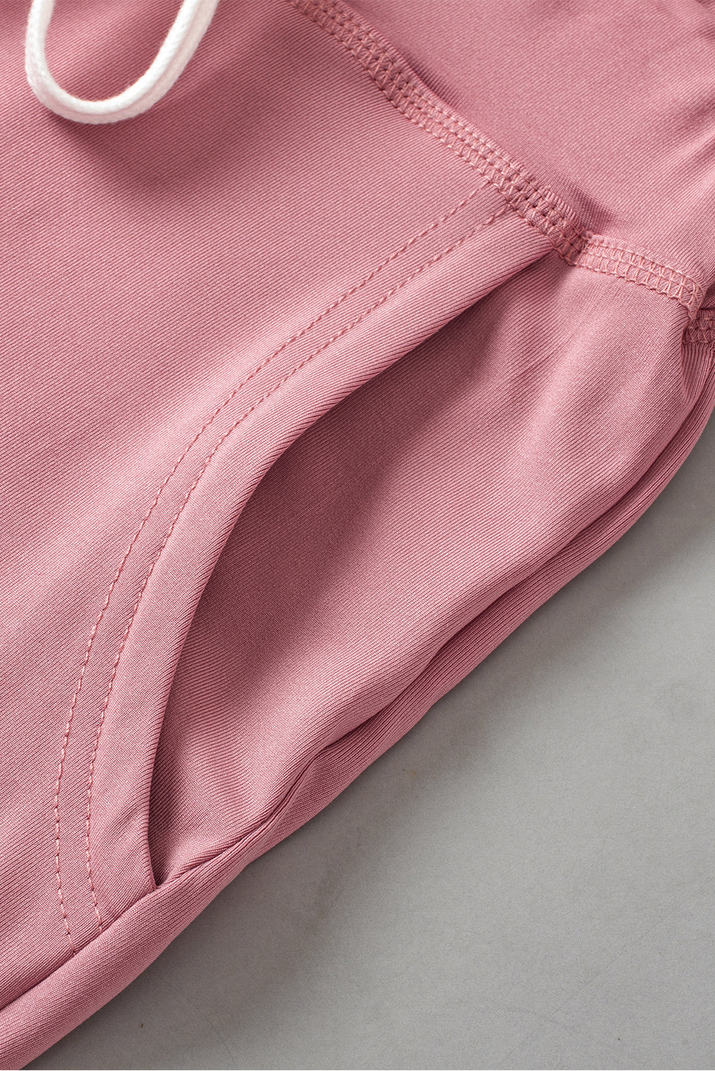 Fushia Drawstring Elastic Waistband Pocketed Joggers