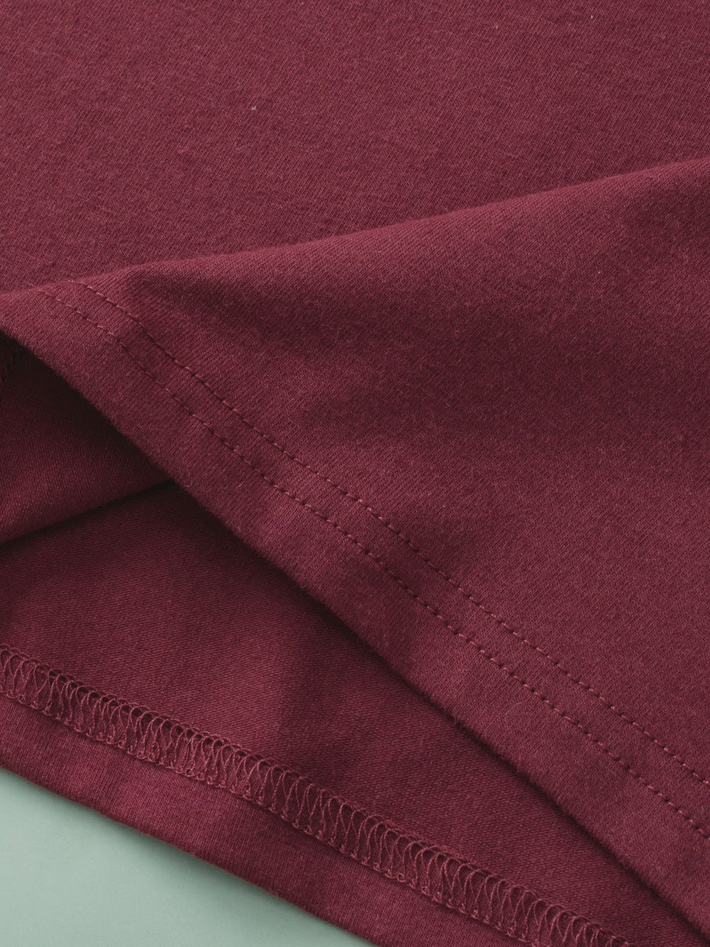 Leopard Print Raglan Sleeve Burgundy Plus Size Tee