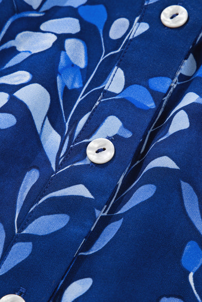 botanical print blouse