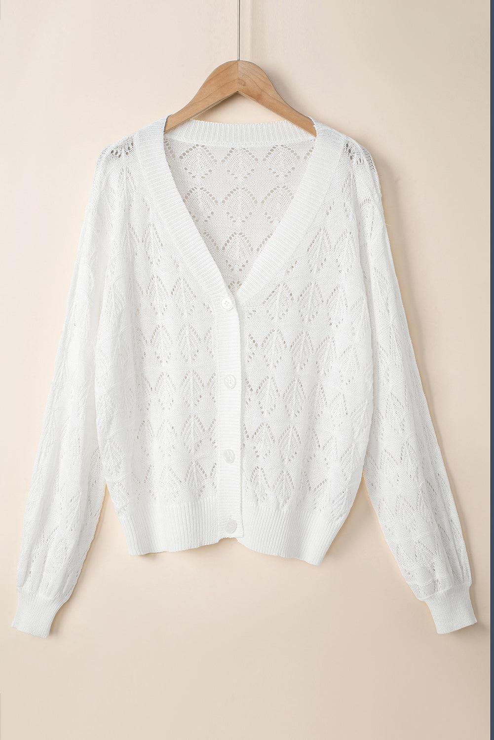 white crochet cardigan