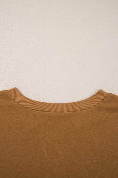 mix texture patchwork sweatshirt