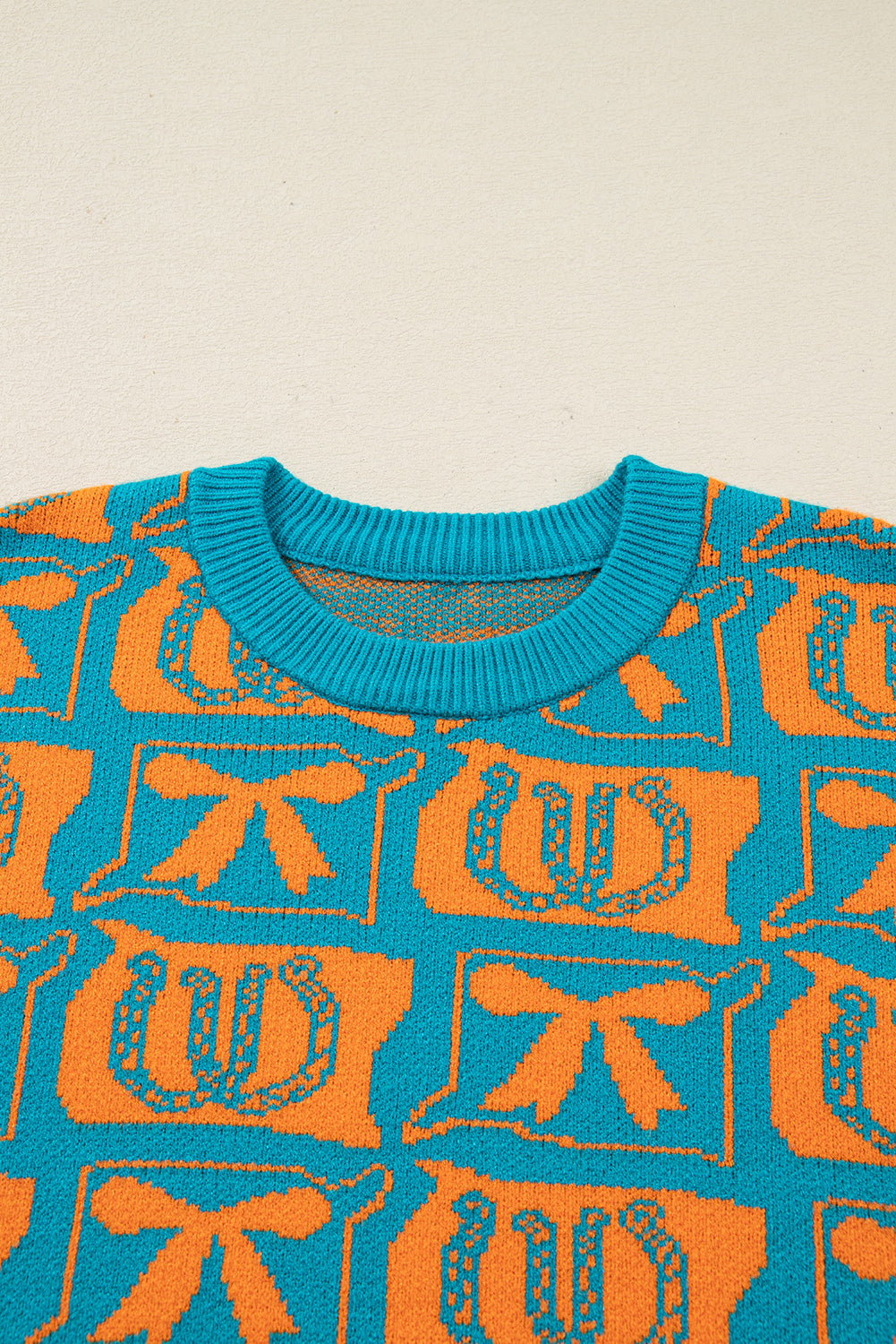 western print sweater