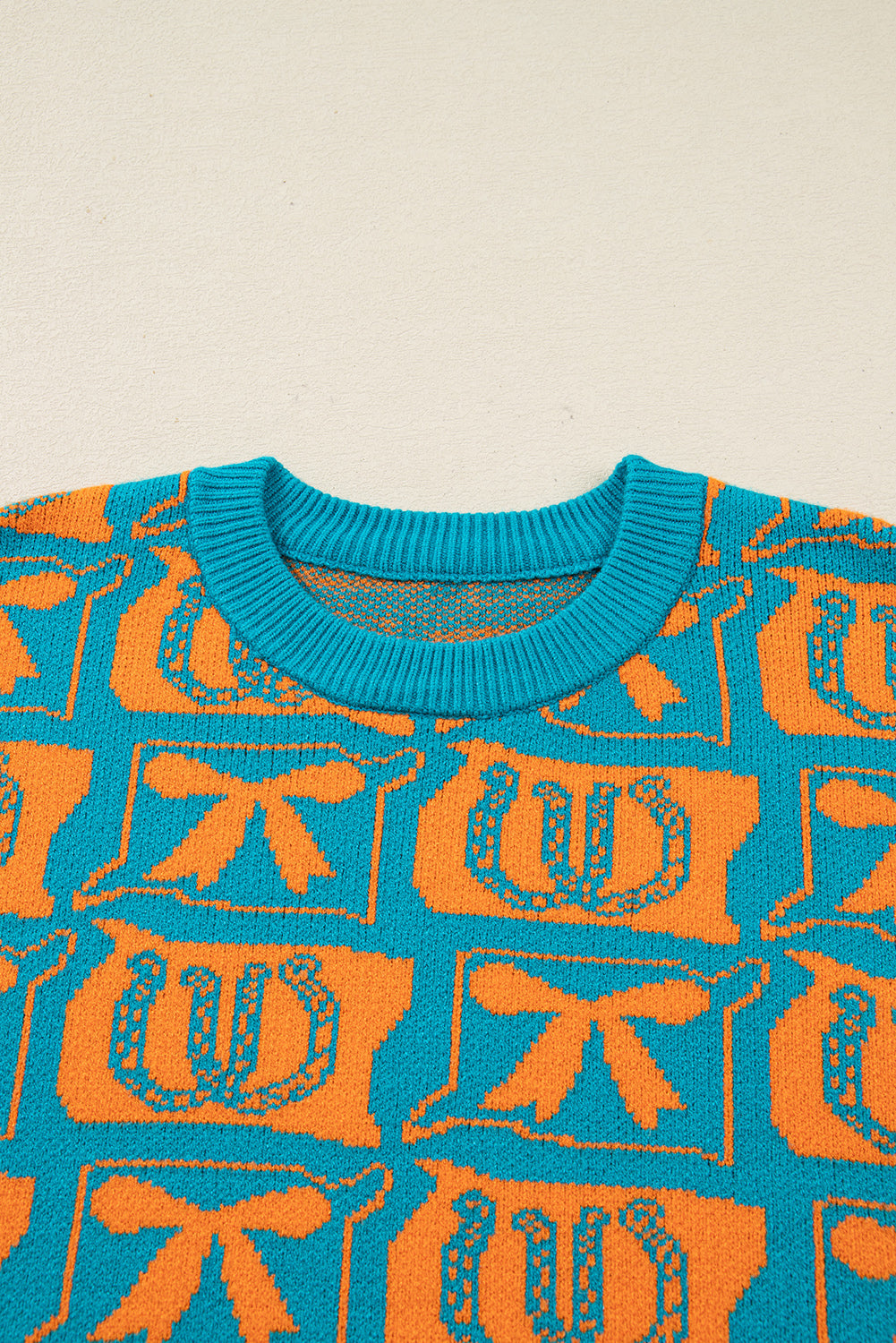 western print sweater