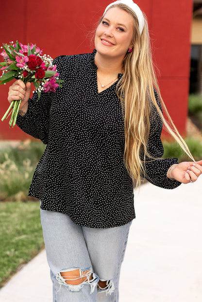 plus size spotty top