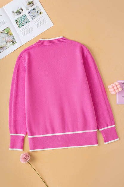 womens hot pink cardigan