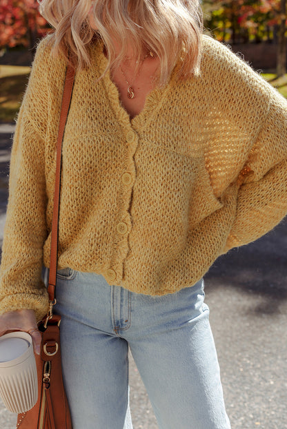 lantern sleeve cardigan