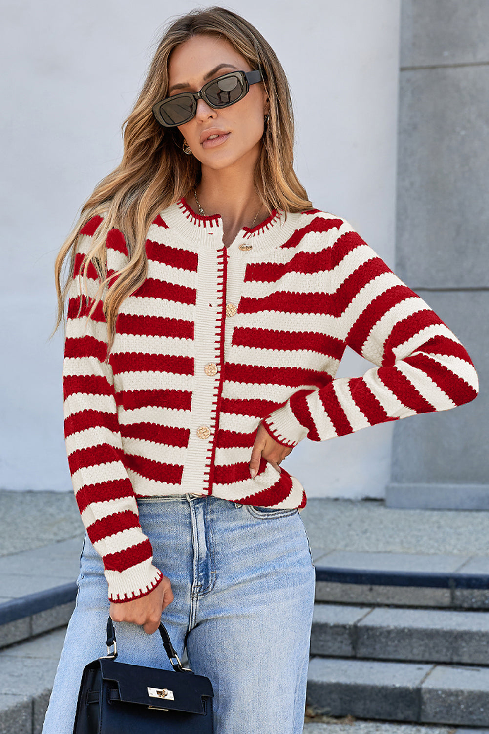 striped cardigan womens