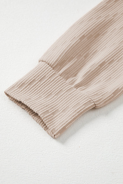 textured long sleeve top