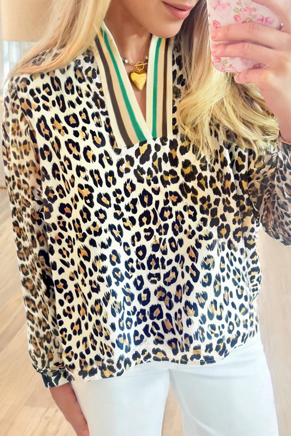 leopard blouse