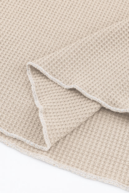 textured knit long sleeve top