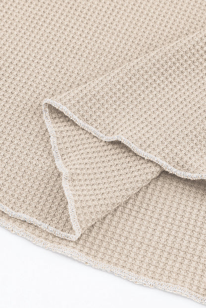 textured knit long sleeve top