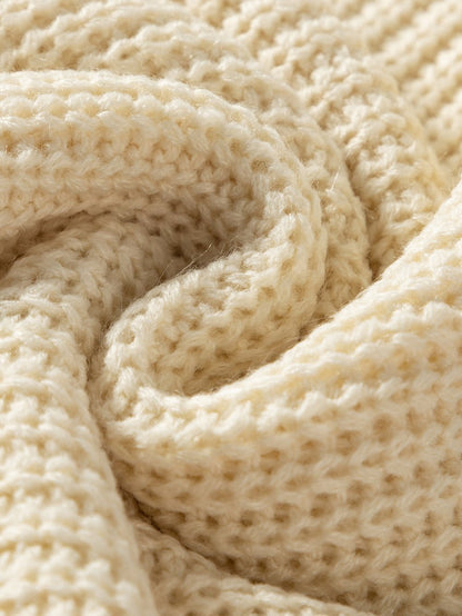 Floral Patchwork Drop Shoulder Knit Sweater with Colorblock Design