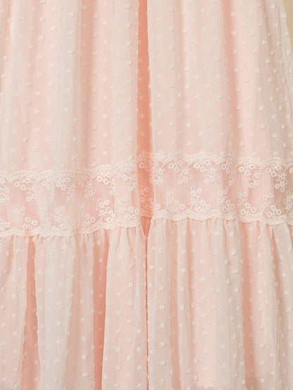 Solid Color V Neck Tie Half Sleeve Casual Dress