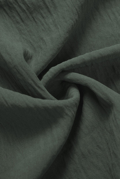 Green Buttoned Frill Tank Top