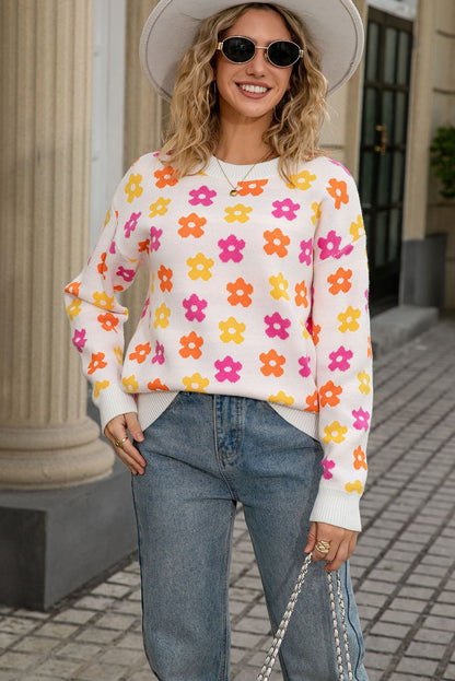 womens flower sweater