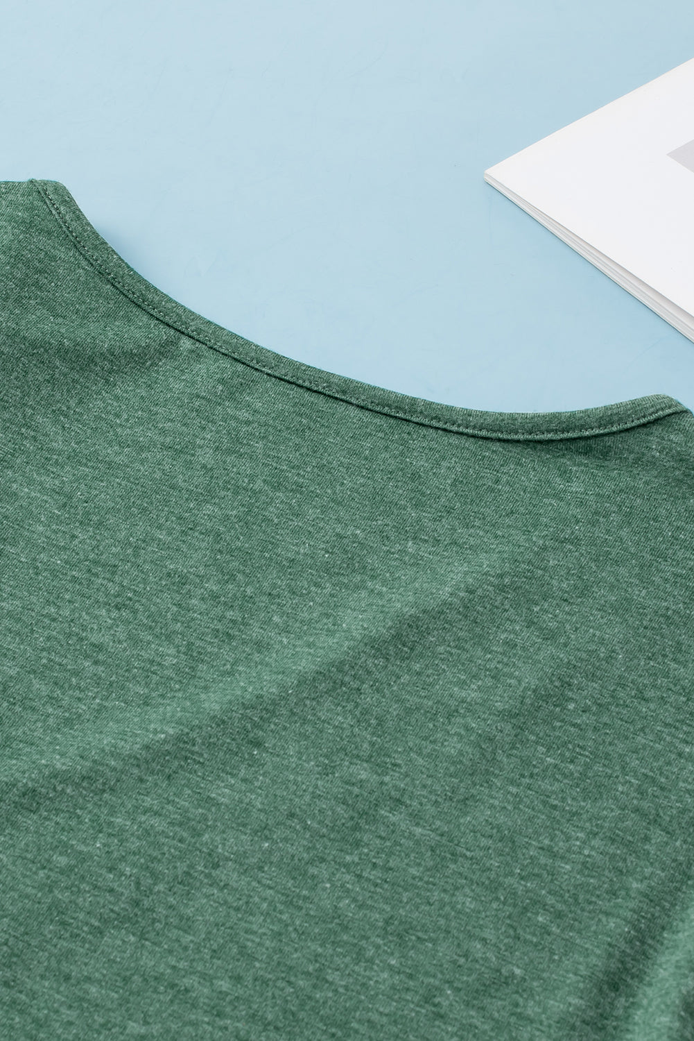 Elegant Blackish Green Embroidered V Neck Plus Size Blouse