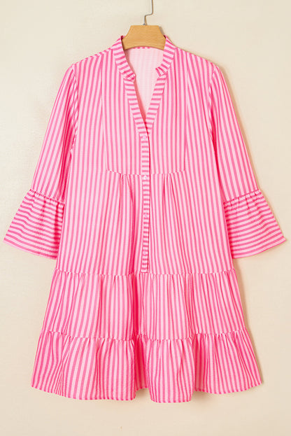 flare sleeve mini dress