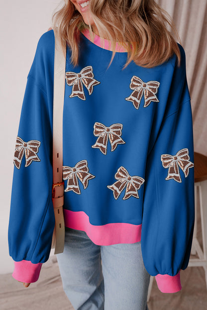 color block patchwork sweatshirt