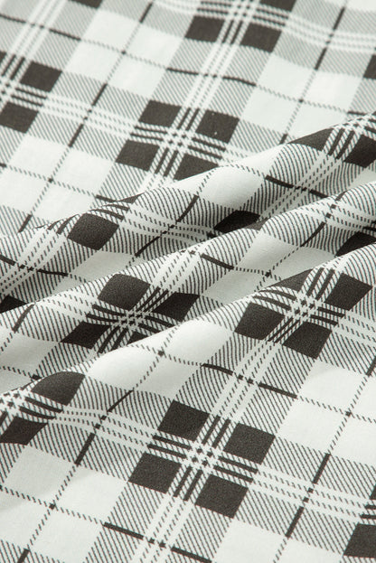 plaid wide leg pants