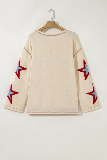 exposed seam long sleeve top