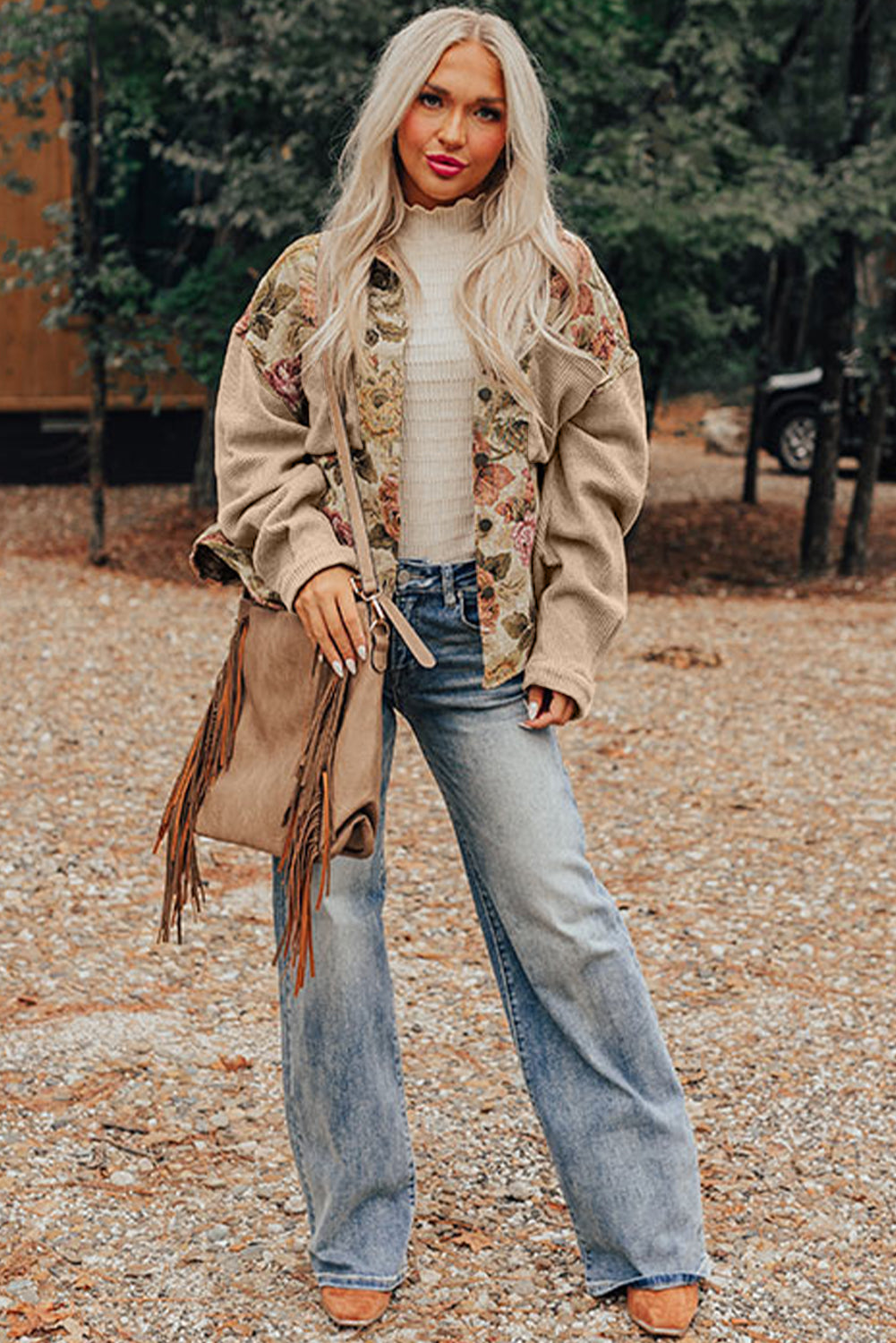 floral patchwork jacket