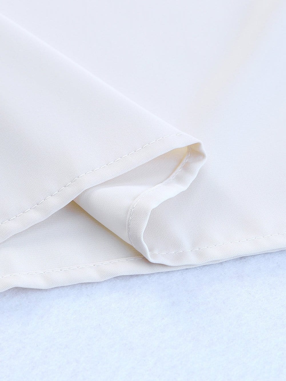 Beige High Waist Smocked Wide Leg Trousers