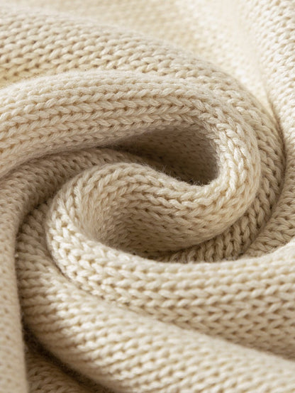 Beige Pointelle Bottom Detail Knitted Sleeveless Sweater Tank Top