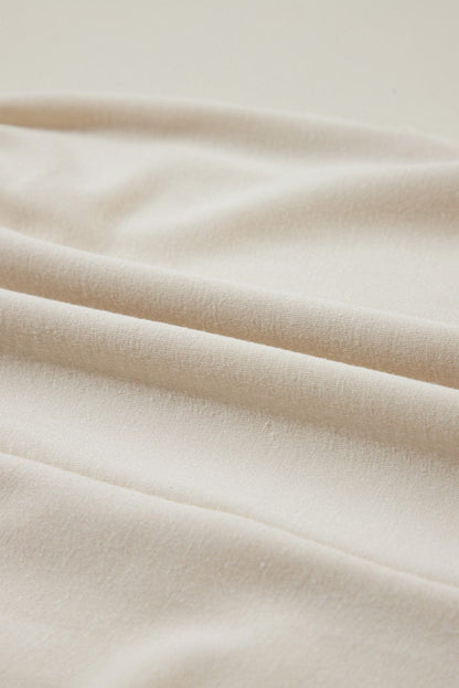 Beige Smocked Button Detail Sleeveless Romper