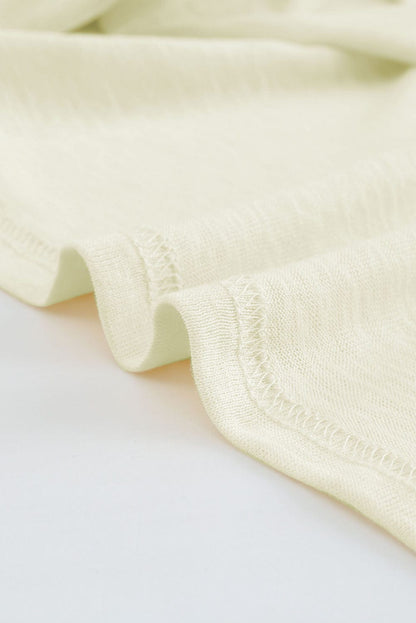 Beige V-Neck Button-Up Cardigan for Casual Layering