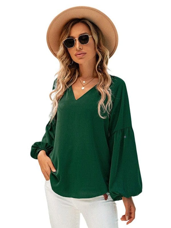 Bell Sleeve Crewneck Lace Floral Textured Babydoll Blouse