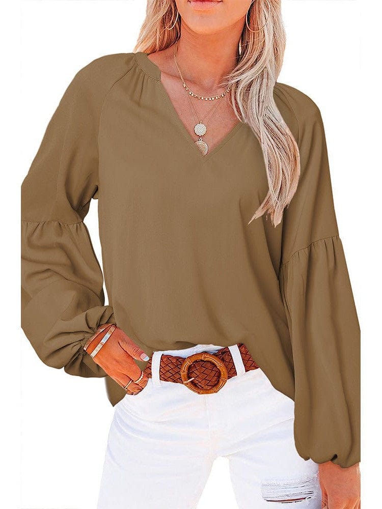 Bell Sleeve Crewneck Lace Floral Textured Babydoll Blouse